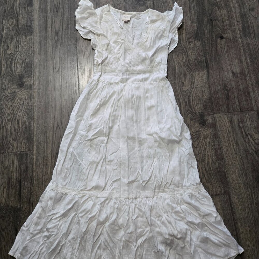 Knox Rose White Boho Peasant Blouse Size M